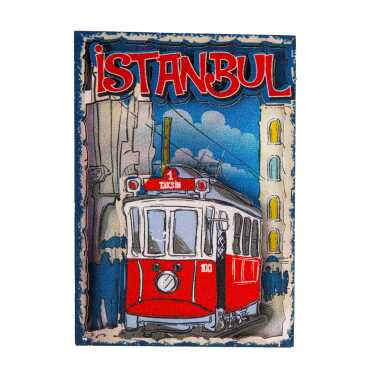 Istanbul Themed Wooden Customised 2D Souvenir Fridge Magnet - 37