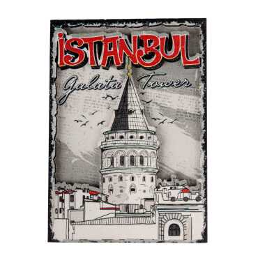 Istanbul Themed Wooden Customised 2D Souvenir Fridge Magnet - 40