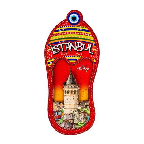 Istanbul Themed Wooden Customised 2D Souvenir Fridge Magnet - 48