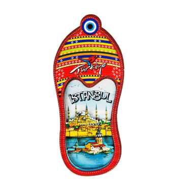 Istanbul Themed Wooden Customised 2D Souvenir Fridge Magnet - 49