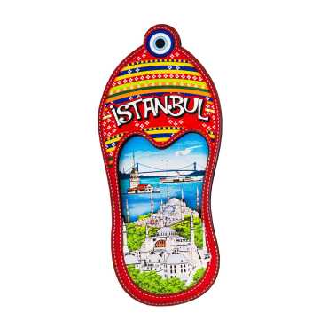 Istanbul Themed Wooden Customised 2D Souvenir Fridge Magnet - 50