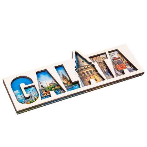 Istanbul Themed Wooden Customised City Name Letter Souvenir Fridge Magnet - 5