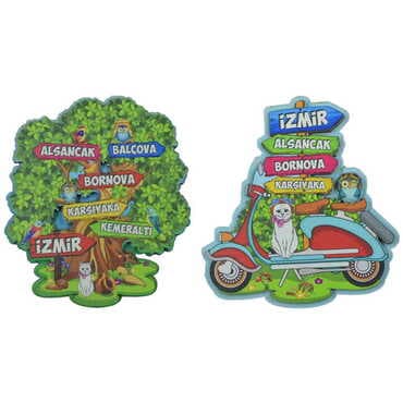 Izmir Region Themed Wooden Customised 2D Souvenir Fridge Magnet - 2