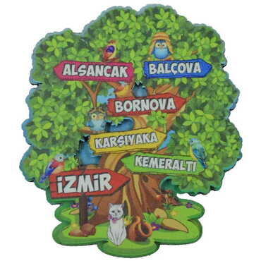 Izmir Region Themed Wooden Customised 2D Souvenir Fridge Magnet - 4