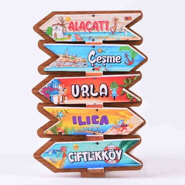 Izmir Region Themed Wooden Customised 2D Souvenir Fridge Magnet - 5