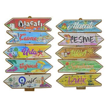 Izmir Region Themed Wooden Customised Door Sign Board 200x290 Mm - 2