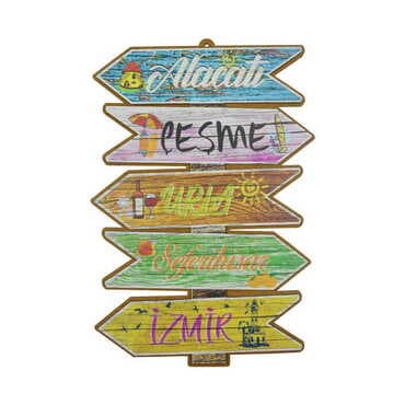 Izmir Region Themed Wooden Customised Door Sign Board 200x290 Mm - 3