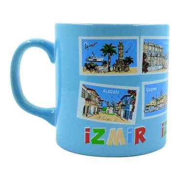 Izmir Region Themed Customised Serigraphy Printed Ceramic Mug 82x90 mm - 7