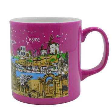 Izmir Region Themed Customised Serigraphy Printed Ceramic Mug 82x90 mm - 8