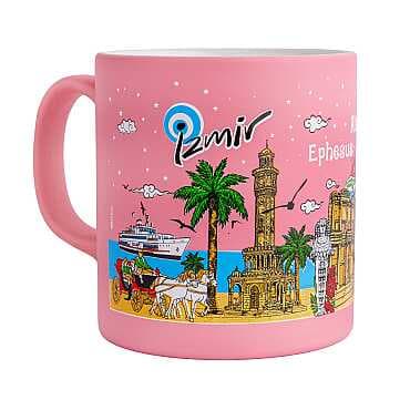 Izmir Region Themed Customised Serigraphy Printed Ceramic Mug 82x90 mm - 6