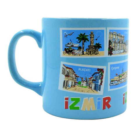 Izmir Region Themed Customised Serigraphy Printed Ceramic Mug 82x90 mm