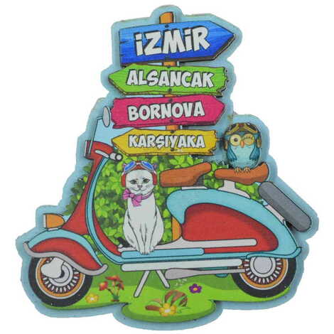 Izmir Region Themed Wooden Customised 2D Souvenir Fridge Magnet