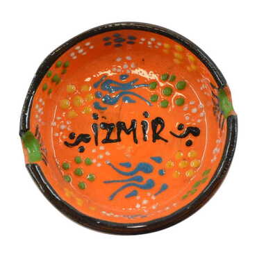 Izmir Themed Turkish Ceramic B Serie Ashtray Small Size - 4