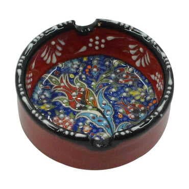 Izmir Themed Turkish Ceramic Special Relief Ashtray Small Size - 2