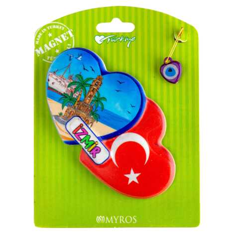 İzmir Temalı Kartonetli Uv Polyester Magnet - 1