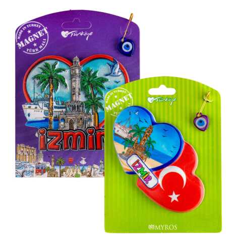İzmir Temalı Kartonetli Uv Polyester Magnet - 2