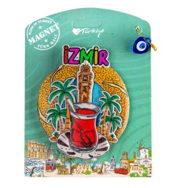 İzmir Temalı Kartonetli Uv Polyester Magnet - 4