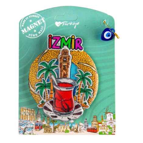 İzmir Temalı Kartonetli Uv Polyester Magnet - 4