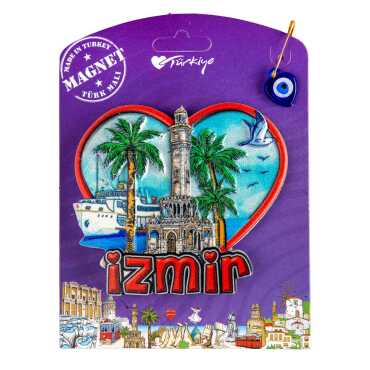 İzmir Temalı Kartonetli Uv Polyester Magnet - 6