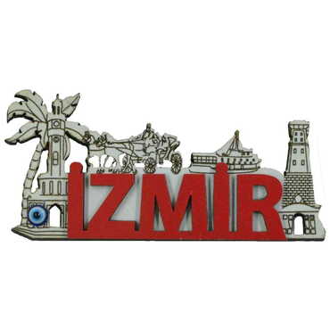 Toptan İzmir Temalı Myros Ahşap Magnet - 13