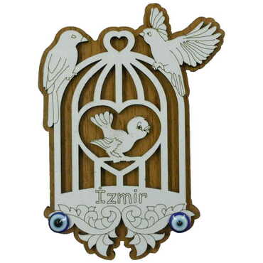 Toptan İzmir Temalı Myros Ahşap Magnet - 18