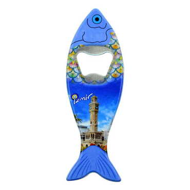 Izmir Themed Customised UV Printed Fish Shape Printed Plastic Base Bottle Opener 42x130 mm - 7