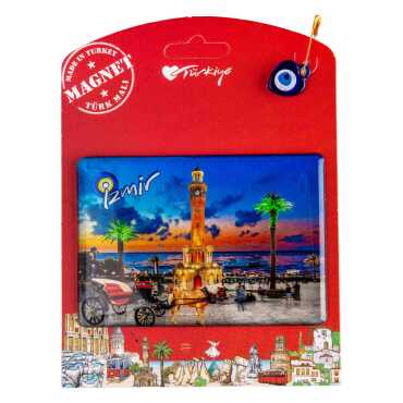 İzmir Temalı Myros Kartonetli Magnet - 1