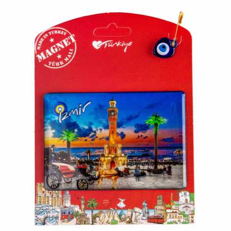İzmir Temalı Myros Kartonetli Magnet - 5