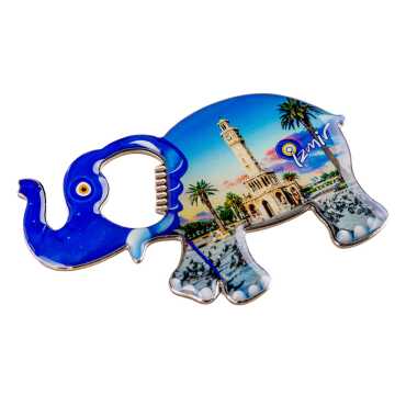 İzmir Temalı Myros Metal Büyük Fil Açacak Magnet 100x60 mm - 2