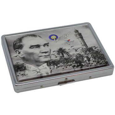 Izmir Themed Metal Cigarette Case 103x80x11 mm - 4
