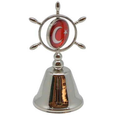 Izmir Themed Collectible Souvenir Double Face Metal Spinner Rudder Bell 44x92 mm - 4