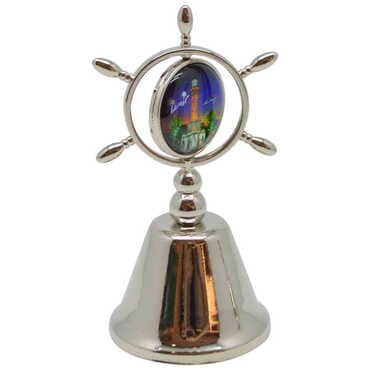 Izmir Themed Collectible Souvenir Double Face Metal Spinner Rudder Bell 44x92 mm - 5