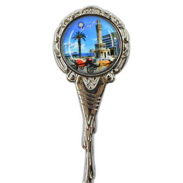 Izmir Themed Collectible Souvenir Metal Tea Spon With Giftbox 25x130 mm - 2