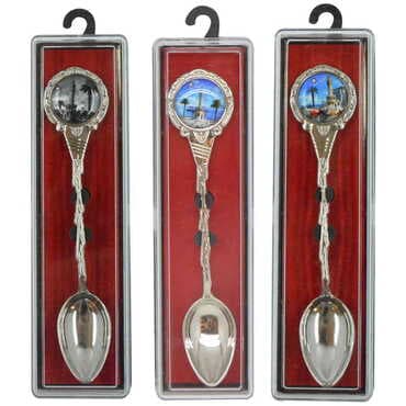Izmir Themed Collectible Souvenir Metal Tea Spon With Giftbox 25x130 mm - 5