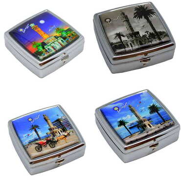Izmir Themed Customised Epoxy Square Pill Box 54x58x18 mm - 4