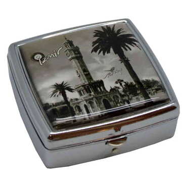 Izmir Themed Customised Epoxy Square Pill Box 54x58x18 mm - 8