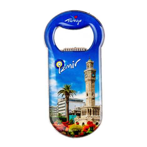 İzmir Temalı Myros Metal Klasik Açacak Magnet 90x45 mm - 2