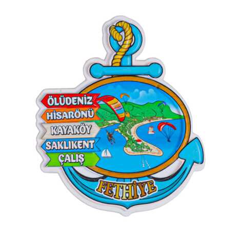 Fethiye Temalı Myros Yöresel Polyester Magnet - 1