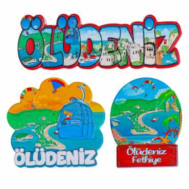 Fethiye Temalı Myros Yöresel Polyester Magnet - 3