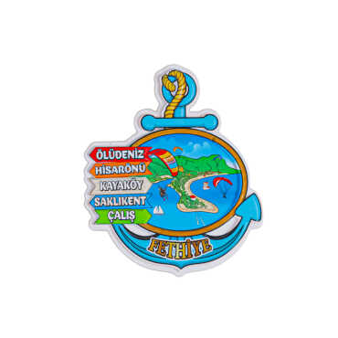 Fethiye Temalı Myros Yöresel Polyester Magnet - 9