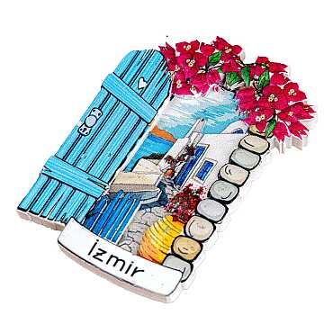 İzmir Temalı Myros Yöresel Polyester Magnet - 14