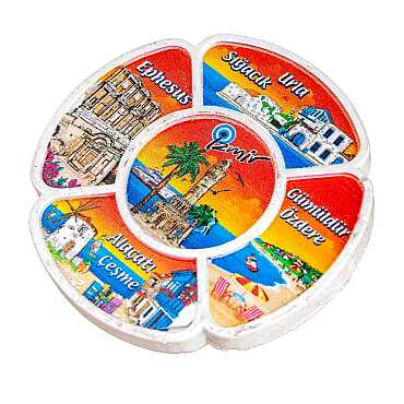 İzmir Temalı Myros Yöresel Polyester Magnet - 17