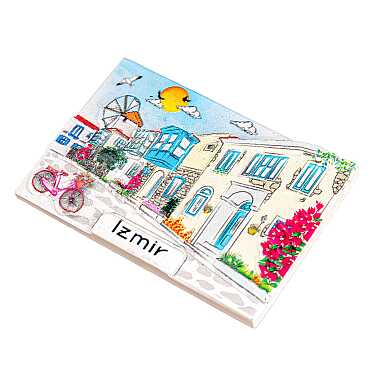 İzmir Temalı Myros Yöresel Polyester Magnet - 20