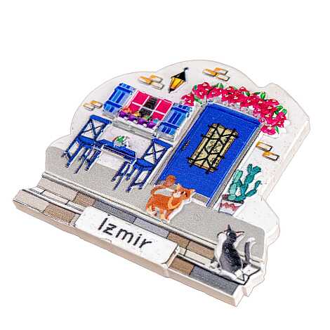 İzmir Temalı Myros Yöresel Polyester Magnet - 26