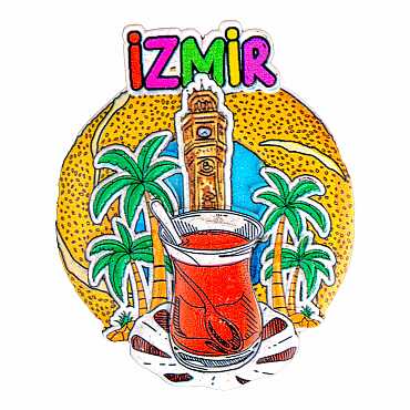 İzmir Temalı Myros Yöresel Polyester Magnet - 30