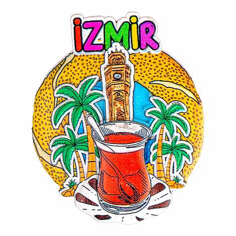 İzmir Temalı Myros Yöresel Polyester Magnet - 30