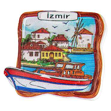 İzmir Temalı Myros Yöresel Polyester Magnet - 32