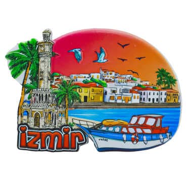 İzmir Themed Myros Local Polyester Refrigerator Magnet - 8