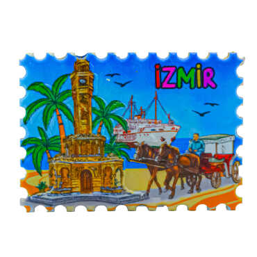 İzmir Themed Myros Local Polyester Refrigerator Magnet - 10