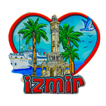 İzmir Themed Myros Local Polyester Refrigerator Magnet - 11